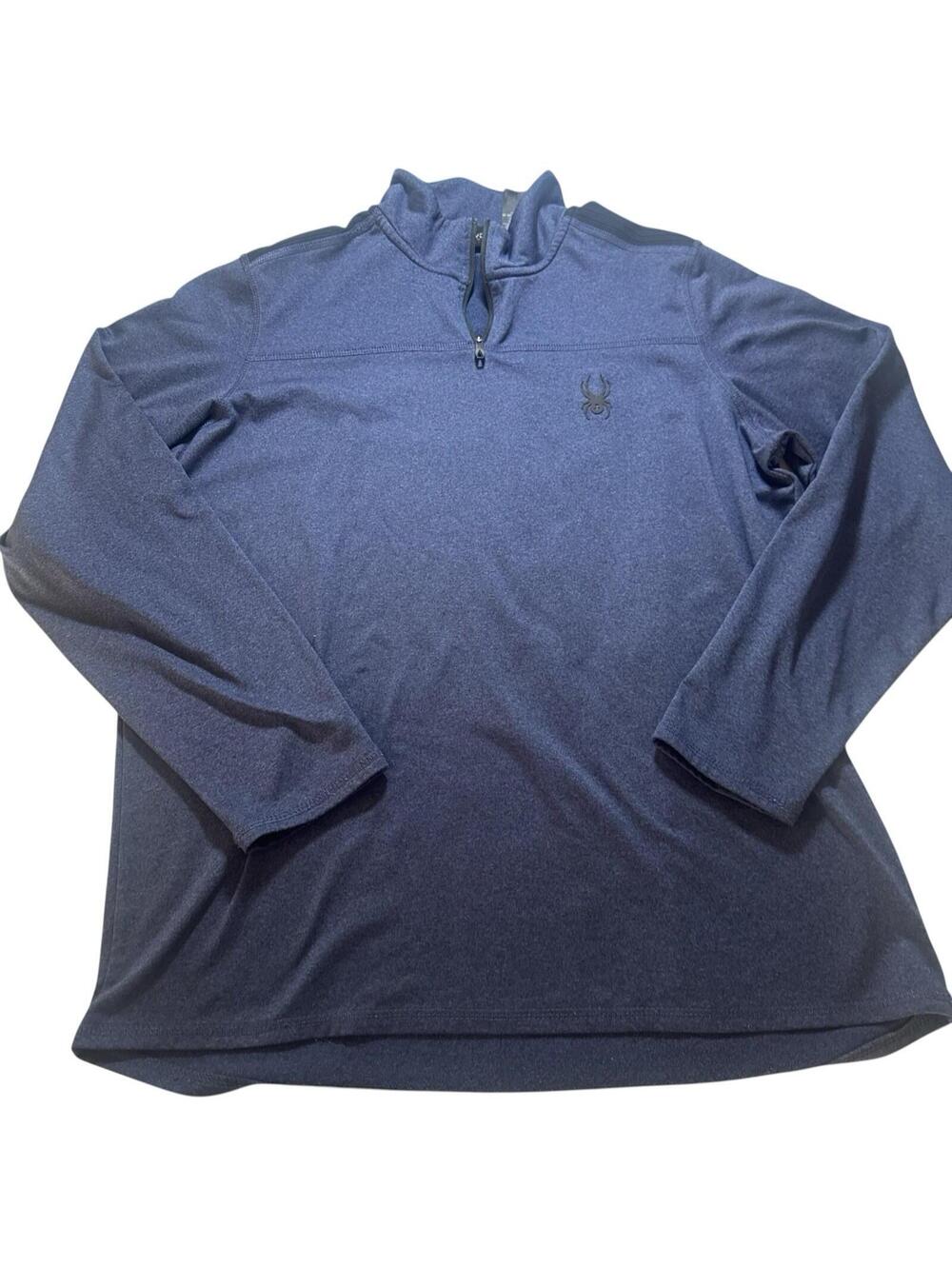Spyder Men's Performance 1/4 Zip Blue Medium